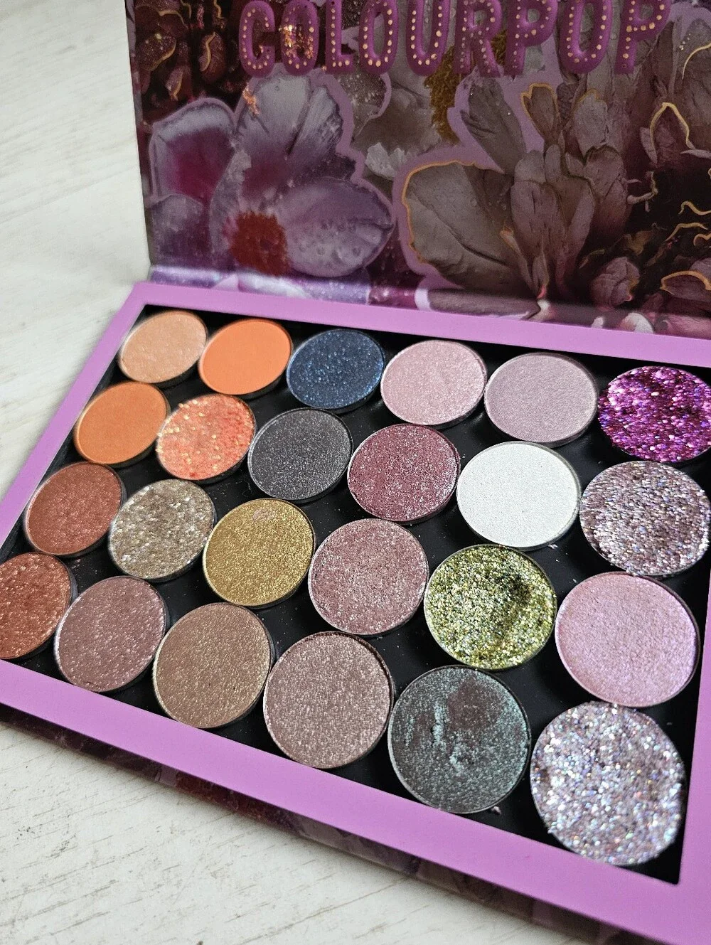 ColourPop 24 Shade Color Eyeshadow Palette — Pink, Purple, Gold (Discontinued)